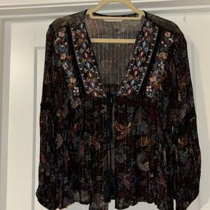 Black Gold Foil Zara Cardigan Size Medium